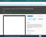 7 Easy Steps to Open Science: An Annotated Reading List