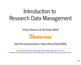 Introduction to Research Data Management