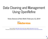 Data Cleaning and Management Using OpenRefine