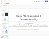 Data Management & Reproducibility