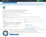Trainer Space for the Introduction to Open and Reproducible Research Workshop