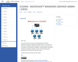 CS 240A - Microsoft Windows Server Admin I