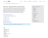 CMA 110 - Medical Office Communications