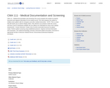 CMA 111 - Medical Documentation and Screening