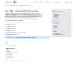 CMA 130 - Introduction to Pharmacology I