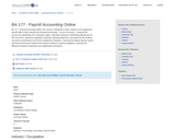 BA 177 - Payroll Accounting Online