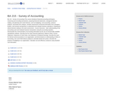 BA 215 - Survey of Accounting