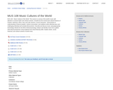 MUS 108 - Music Cultures of the World