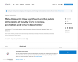 How significant are the public dimensions of faculty work in review, promotion and tenure documents?