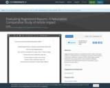 Evaluating Registered Reports: A Naturalistic Comparative Study of Article Impact
