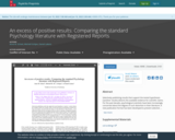 An excess of positive results: Comparing the standard Psychology literature with Registered Reports