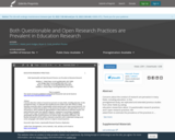Questionable and Open Research Practices in Education Research