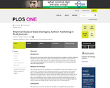 Empirical Study of Data Sharing by Authors Publishing in PLoS Journals