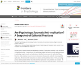 Are Psychology Journals Anti-replication? A Snapshot of Editorial Practices