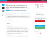 Reproducible and reusable research: are journal data sharing policies meeting the mark?