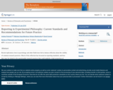 Reporting in Experimental Philosophy: Current Standards and Recommendations for Future Practice