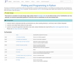 Plotting and Programming in Python