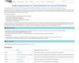 Data Organization in Spreadsheets for Social Scientists