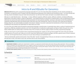 Intro to R and RStudio for Genomics