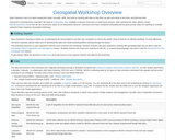 Geospatial Workshop Overview
