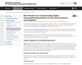 Best Practices for Communicating Digital Accessibility  Requirements