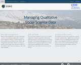 Managing Qualitative Social Science Data An interactive online courseManaging Qualitative Social Science Data