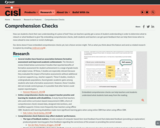 Research on Comprehension Checks
