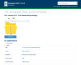 D2L course PSYC 1020 General Psychology