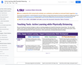 Teaching Tools: Active Learning while Physically Distancing
