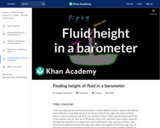 Finding height of fluid in a barometer