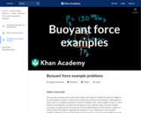 Buoyant force example problems