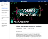 Volume flow rate and equation of continuity