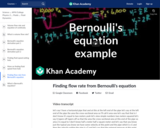 Finding flow rate from Bernoulli's equation