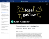Thermodynamics part 2: Ideal gas law