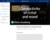 Thermal conductivity of metal and wood