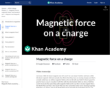 Magnetic force on a charge