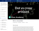 Dot vs. cross product