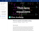 Thin lens equation and problem solving