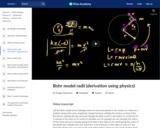 Bohr model radii (derivation using physics)