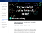 Exponential decay formula proof (can skip, involves calculus)