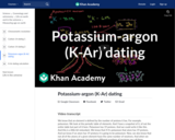 Potassium-argon (K-Ar) dating