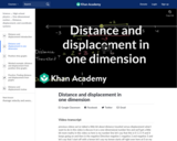Distance and displacement in one dimension