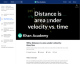 Why distance is area under velocity-time line