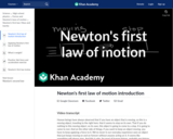 Newton's first law of motion introduction