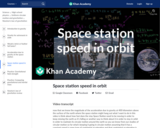 Space station speed in orbit