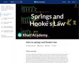 Intro to springs and Hooke's law