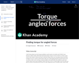 Finding torque for angled forces