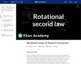 Rotational version of Newton's second law