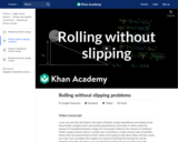 Rolling without slipping problems