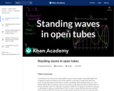 Standing waves in open tubes